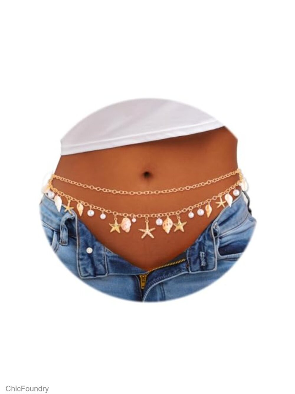Seashell Belt Shell Starfish Waist Chain Bikini Belly Chain Women Summer Beach